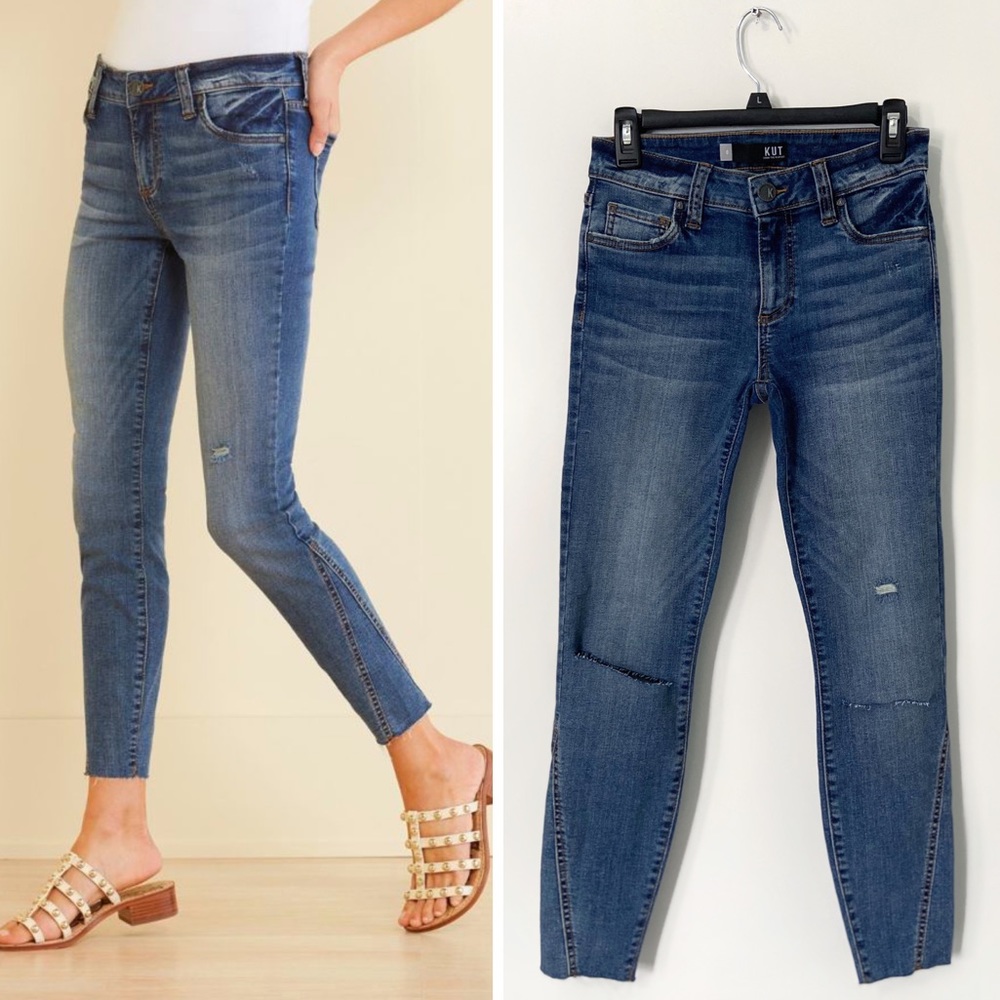 Kut from the Kloth | NWOT Raw Hem Skinny Jeans